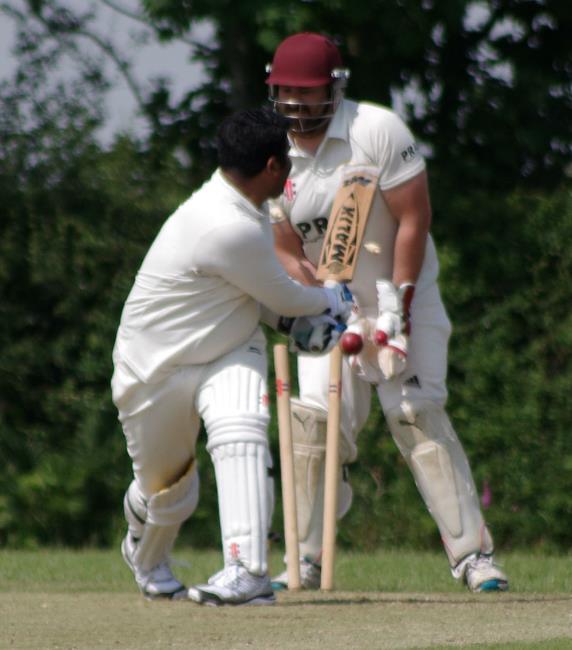 Johnston tail-ender Hafiz Farouk is bowled